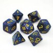 Set de 7 dés granite twilight violet jaune