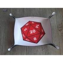 Piste à Dés Néoprène D20 Rouge