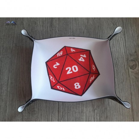 Piste à Dés Néoprène D20 Rouge