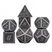 Lot de 7 Dés Métal Outlined Silver