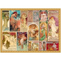 Puzzle 3000 p Collage Mucha