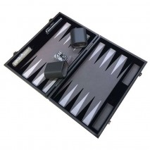 Backgammon Prestige 30cm Gris