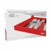 Backgammon Rouge 48cm Premium