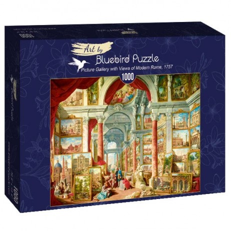 Puzzle 1000p Gallery with Views of Modern Rome