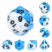 Kit de 7 Dés Blue & White Blend Color
