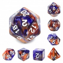 Kit de 7 Dés Copper & Blue Blend Color