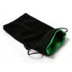 Bourse Velours Noir/Satin Vert Grande