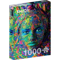 Puzzle 1000 p Woman with Color Art Make up