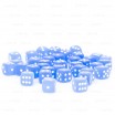 Set de 36 Dés 6 Frosted Bleu/Blanc