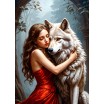 Puzzle 1000 p Lady and the wolf