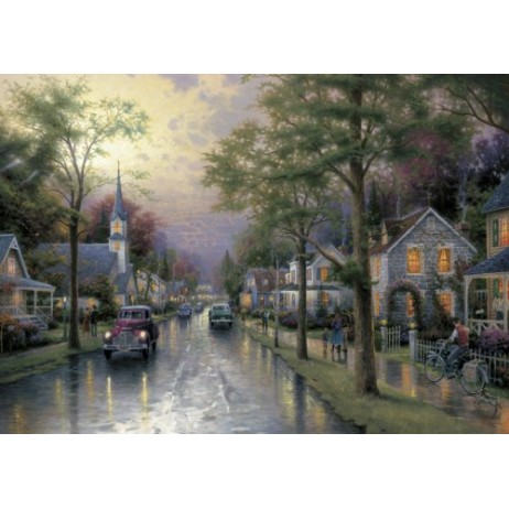 Puzzle 1000 p Le réveil du village