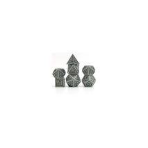 Lot de 7 Dés 16mm Hammer Silver