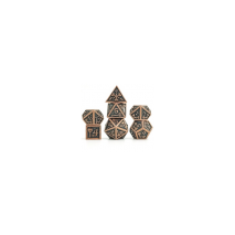 Lot de 7 Dés 16mm Hammer Bronze