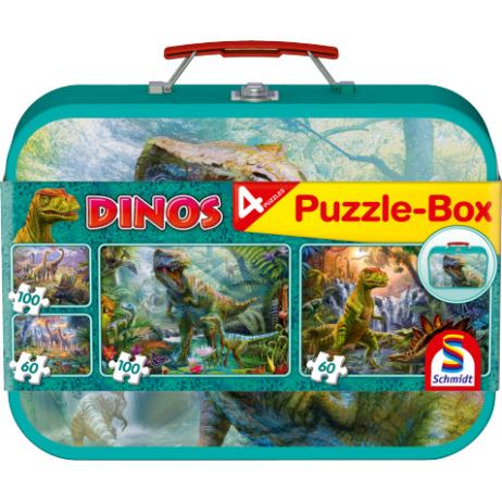 Puzzle Coffret Dinosaure 2x60 & 2x100
