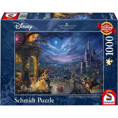 Puzzle 1000p Disney Belle+Bête Kinkade 