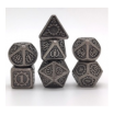 Lot de 7 Dés Metal Gear Silver