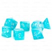 Set de 7 dés Cirrus Aqua/Argent