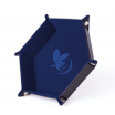 Piste de Dés Hibou Mystique Cuir et Velours Bleu