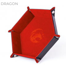 Piste de Dés Rouge Dragon Cuir et Velours Flamboyant