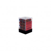 Set de 36 dés 6 Gemini Bleu Rouge et Or