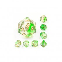 Kit de 7 Dés Green Ripples