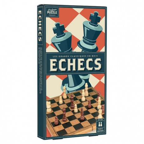Echecs bois vintage