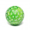 Dé 100 faces Green / White Pearl