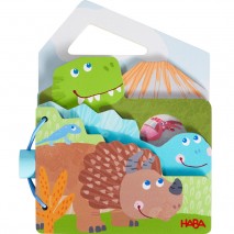 Livre en Bois pour Bébés Dinos