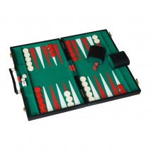 Backgammon Noir Vert/Rouge 46cm