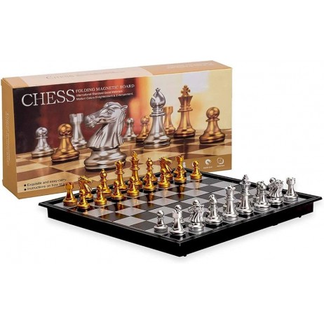 Échecs Magnétiques Or Argent Coffret