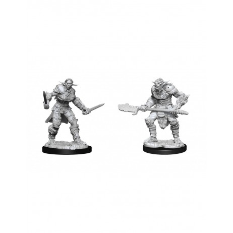 D&D Miniatures Bugbear Barbarian Male & Rogue Female