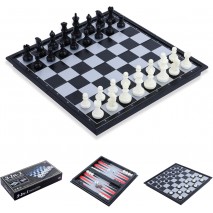 Echecs Backgammon Magnétique 25cm