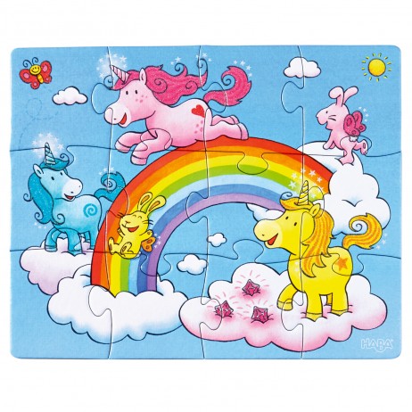 Puzzles licorne dans les nuages