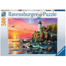 Puzzle 500p Phare au Coucher du Soleil