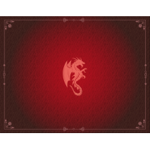 Tapis de Jeu Dragon rouge grenat Neoprene 90x70 cm