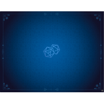 Tapis de Jeu D20 bleu saphir Neoprene 90x70 cm