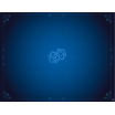 Tapis de Jeu D20 bleu saphir Neoprene 90x70 cm
