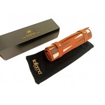 Backgammon Dames Echecs Rouleau en cuir Marron 25cm