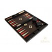 Backgammon en Bois de Rose à Cadre Rouge 38x38cm Fermé
