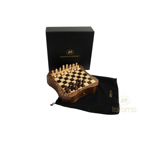 Coffret Échec Magnétique Palissandre/Erable 26x26cm