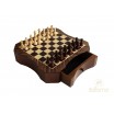 Coffret Échec Magnétique Palissandre/Erable 26x26cm