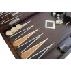 Backgammon en Bois de Bruyère de Noyer 48cm x 29cm Fermé