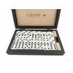 Domino Double Six Boite Noire Simili Cuir