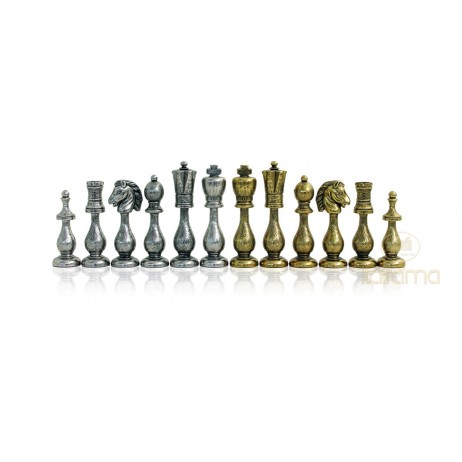 Pièces d'Echecs Arabesque Métal Roi 10cm