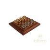 Ensemble Pièces Métal + Plateau Bois/Cuir 17x17cm