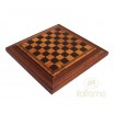 Ensemble Pièces Métal + Plateau Bois/Cuir 17x17cm