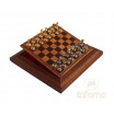 Ensemble Pièces Métal + Plateau Bois/Cuir 17x17cm