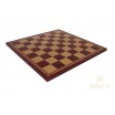 Plateau Echecs Simili Cuir Or/Rouge 45x45 cm