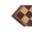 Plateau Echecs Simili Cuir Or/Rouge 45x45 cm