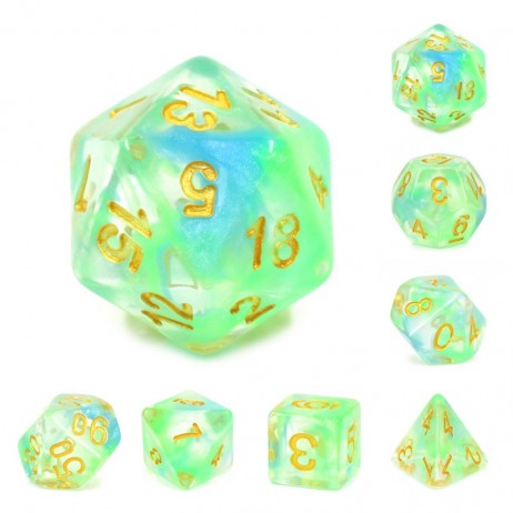 Kit de 7 Dés Pearl Swirl